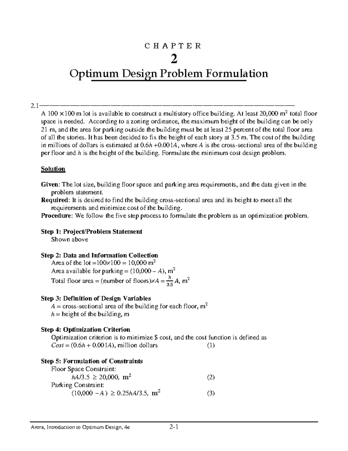 sm-ch-dsadasdas-c-h-a-p-t-e-r-2-optimum-design-problem-formulation