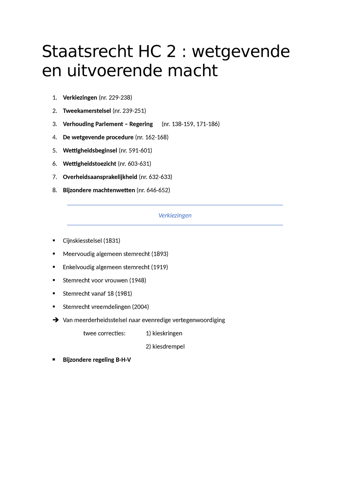 HC 2 Staatsrecht - Samenvatting HC 2 Ppt - Staatsrecht HC 2 ...