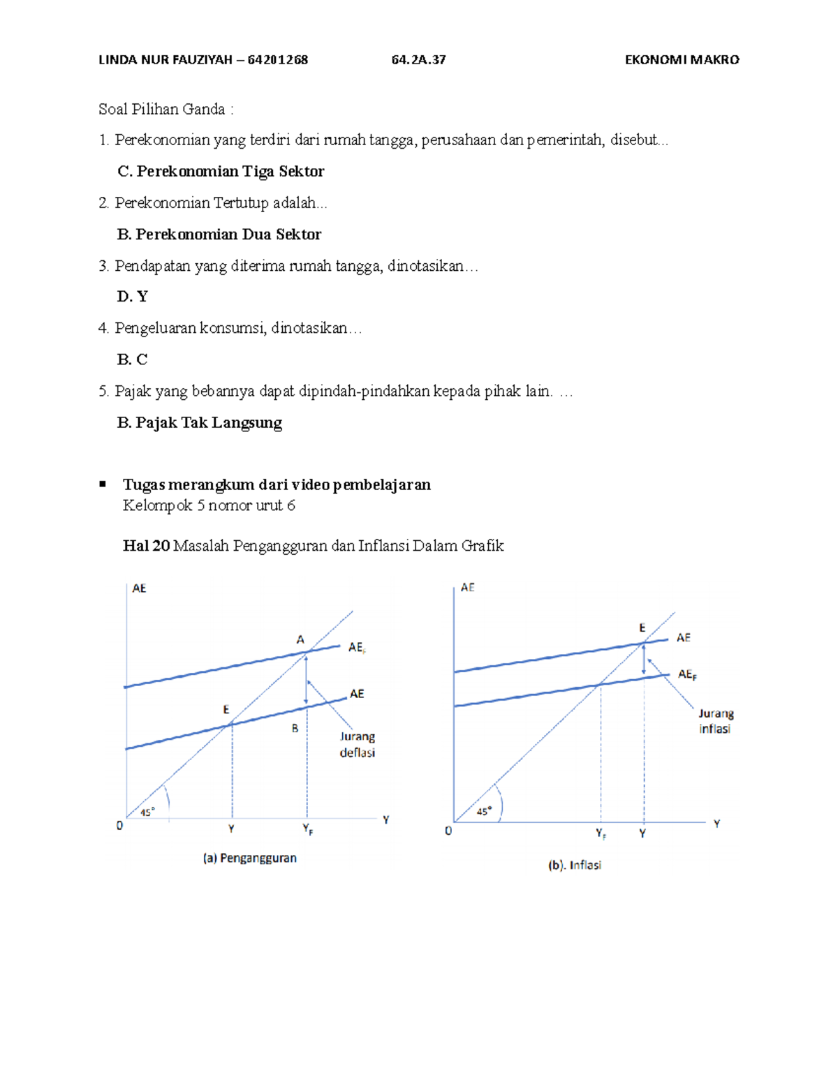 Ekonomi Makro #5 Contoh Soal S1 Manajemen MSDM - LINDA NUR FAUZIYAH ...