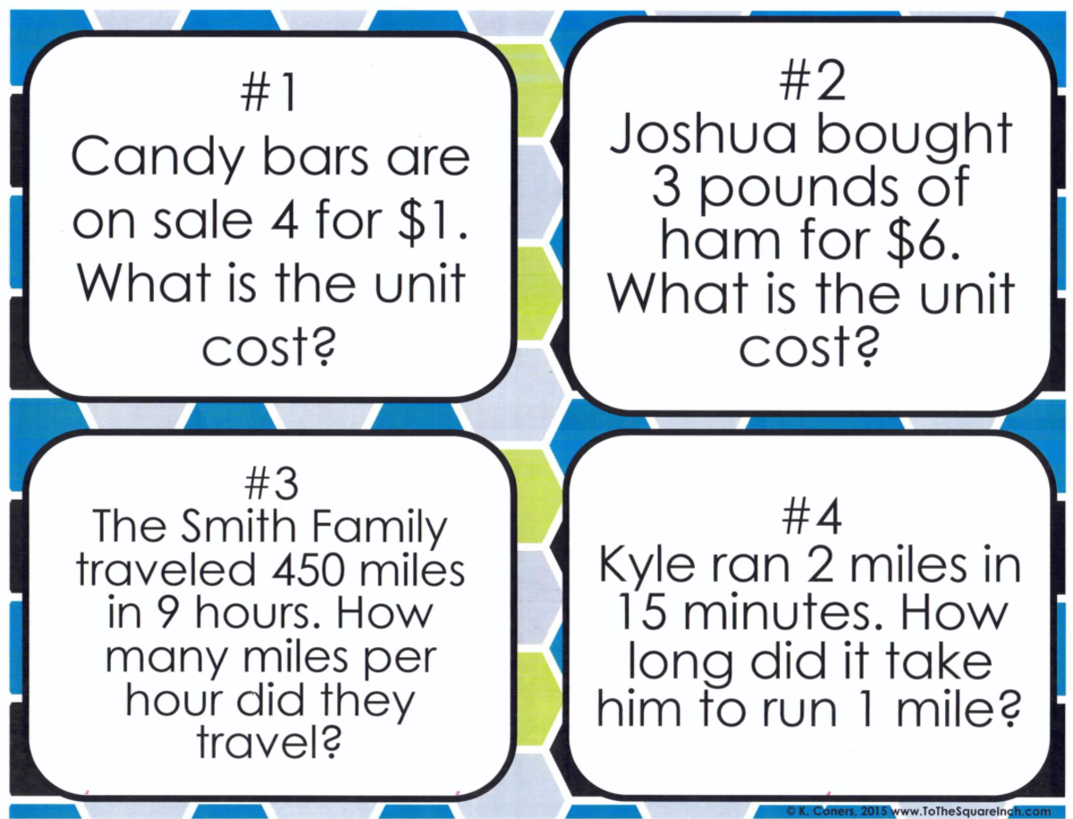 Unit Rate Bingo Problems - HIST 110 - Studocu