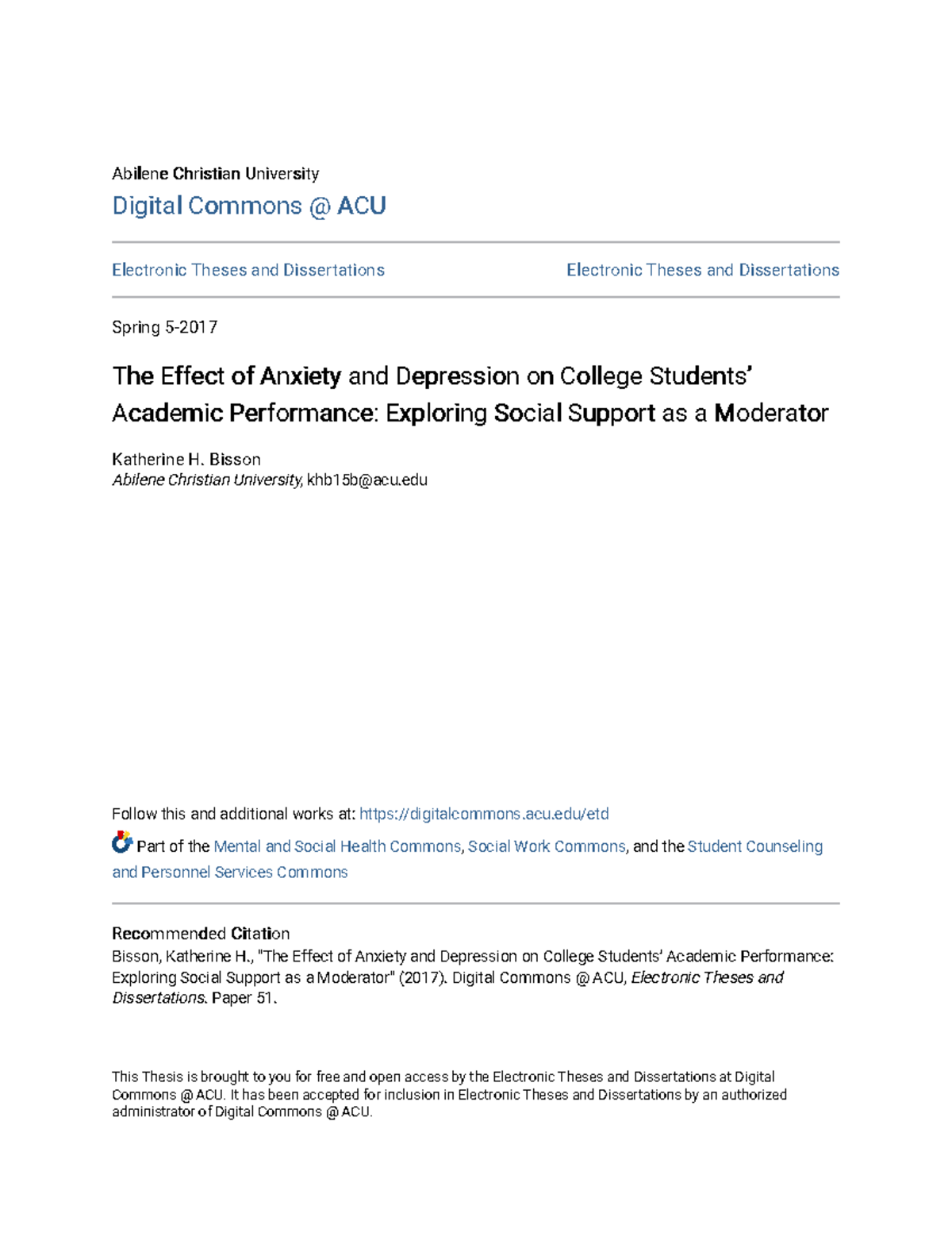 The Effect of Anxiety and Depression on College Students Academi ...