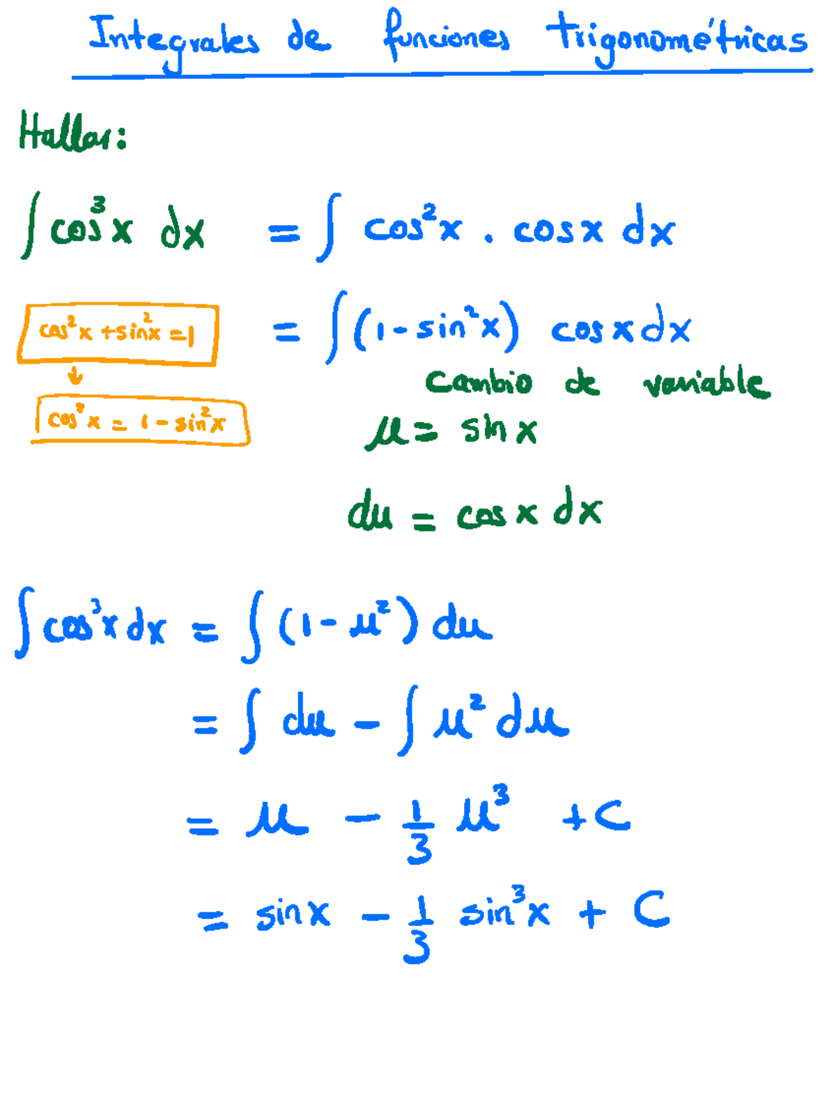 04 Integracion Func Trigonometric - Integrates de funcione ...