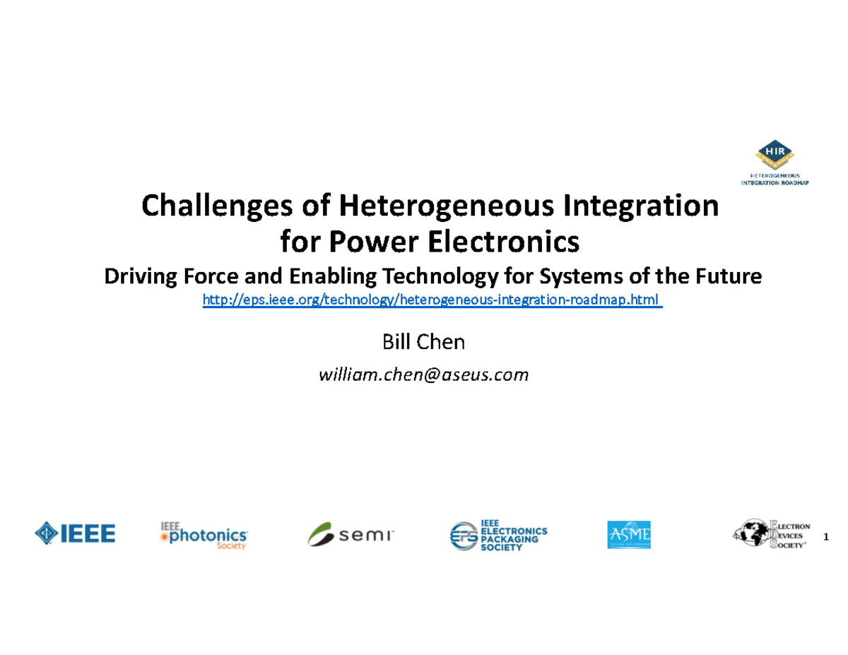 S5 1 Challenges Of Heterogeneous Integration For Power Electronics ...