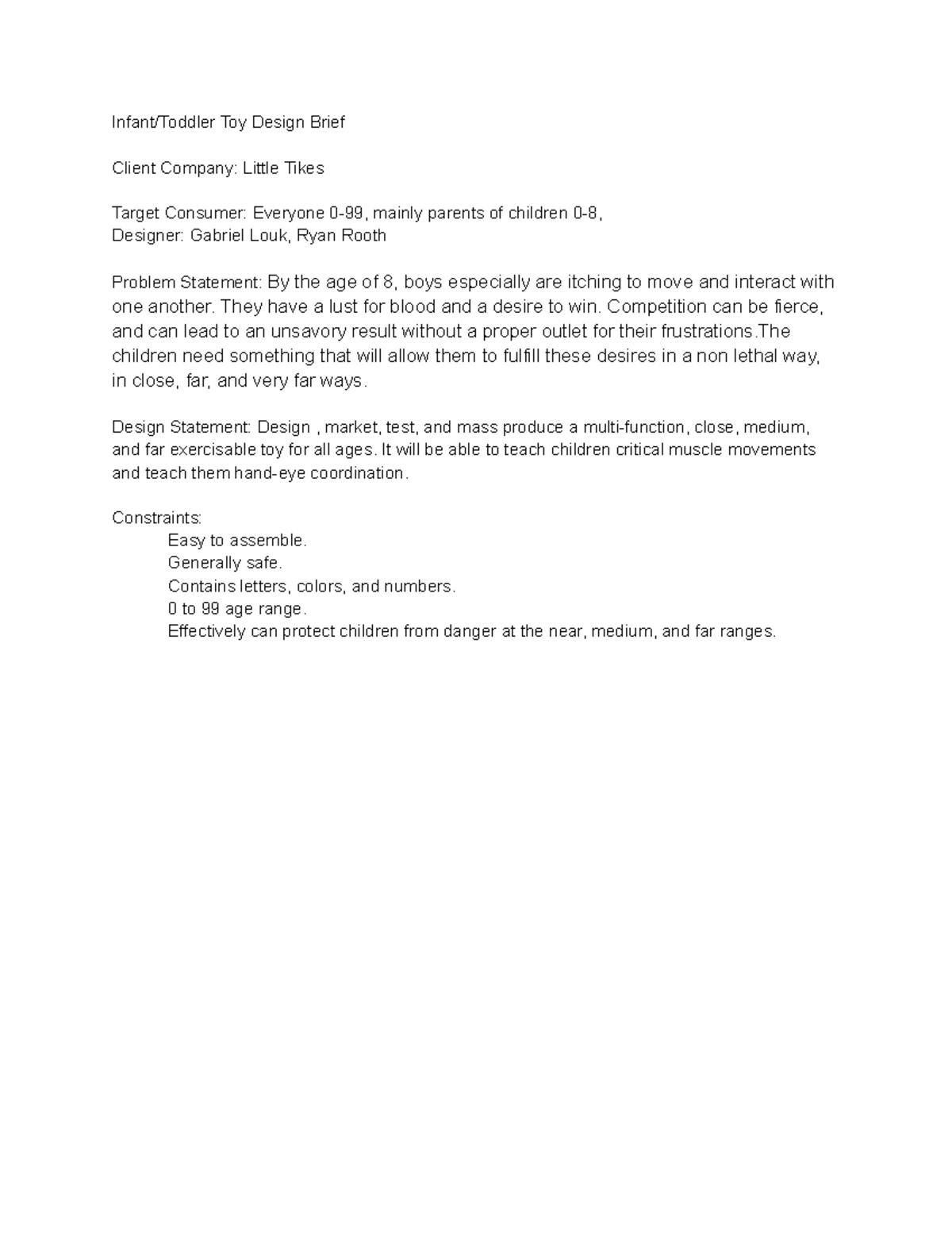 Toy project - A very good description. - Infant/Toddler Toy Design ...