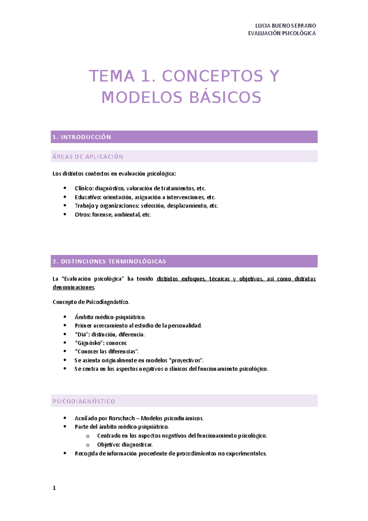 Tema Conceptos Y Modelos B Sicos Evaluaci N Psicol Gica Tema Conceptos Y Modelos B Sicos