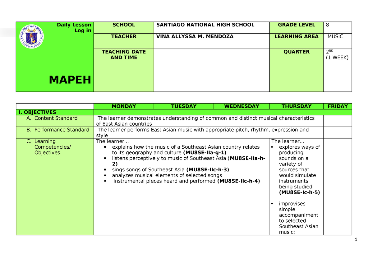q2-grade-8-music-dll-week-1-daily-lesson-log-in-mapeh-school-santiago