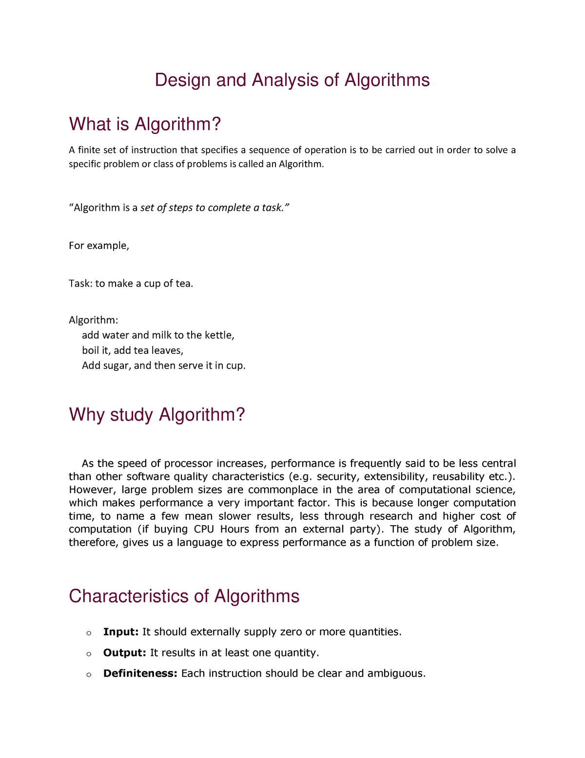 Design And Analysis Of Algorithms Lecture Notes - Design And Analysis ...