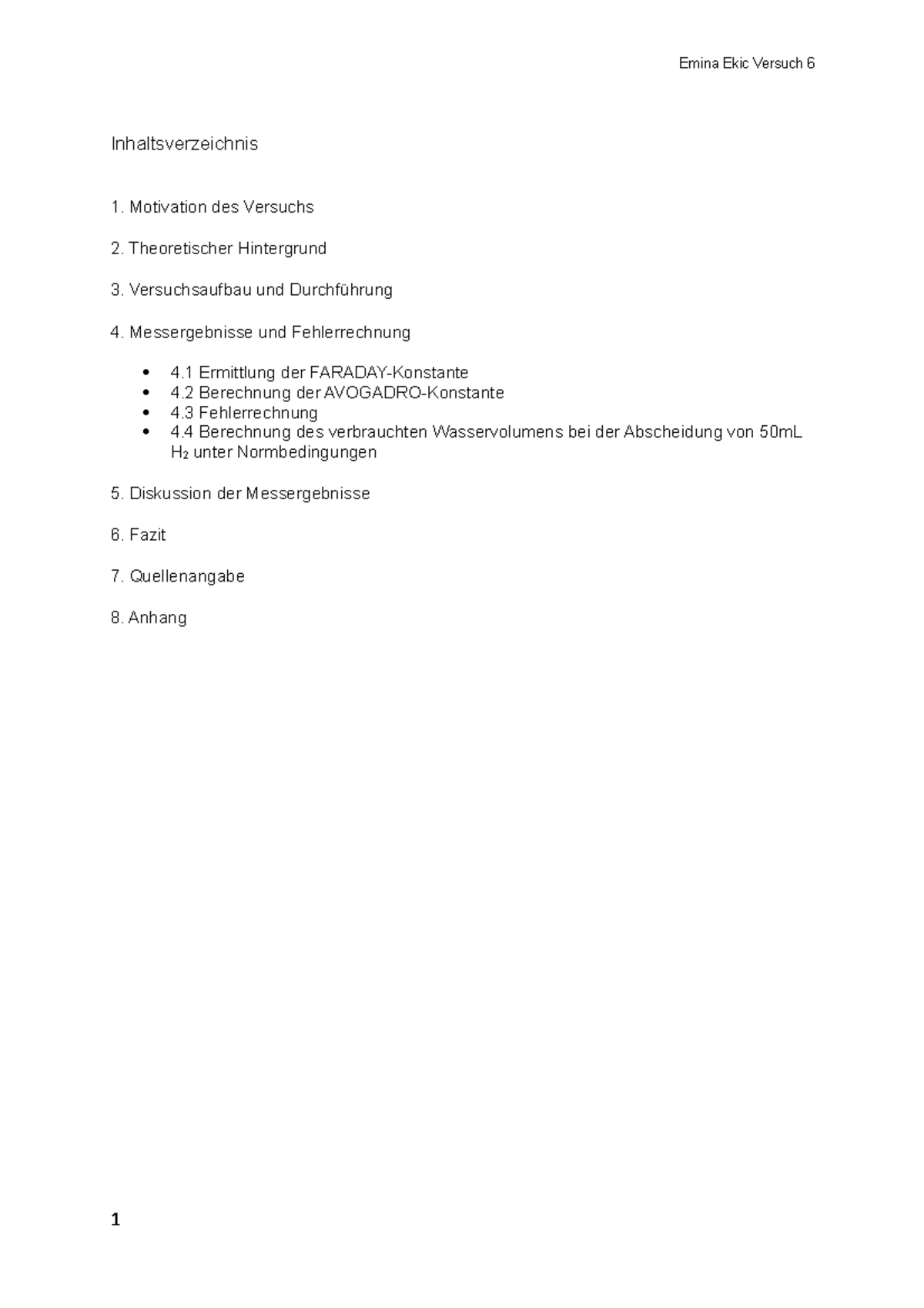 AP2 Versuch 6 FARADAY-Konstante - Inhaltsverzeichnis Motivation des ...