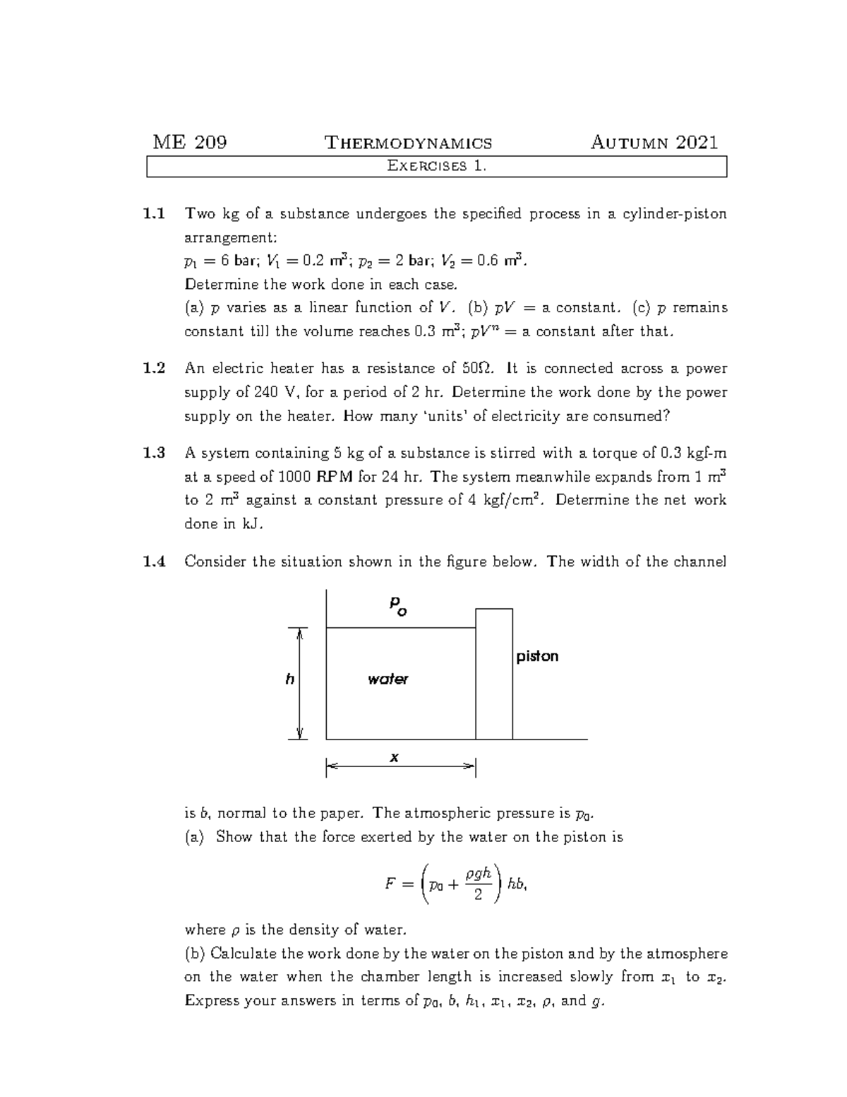 basic problems on structrual material from course book - ME 209 ...