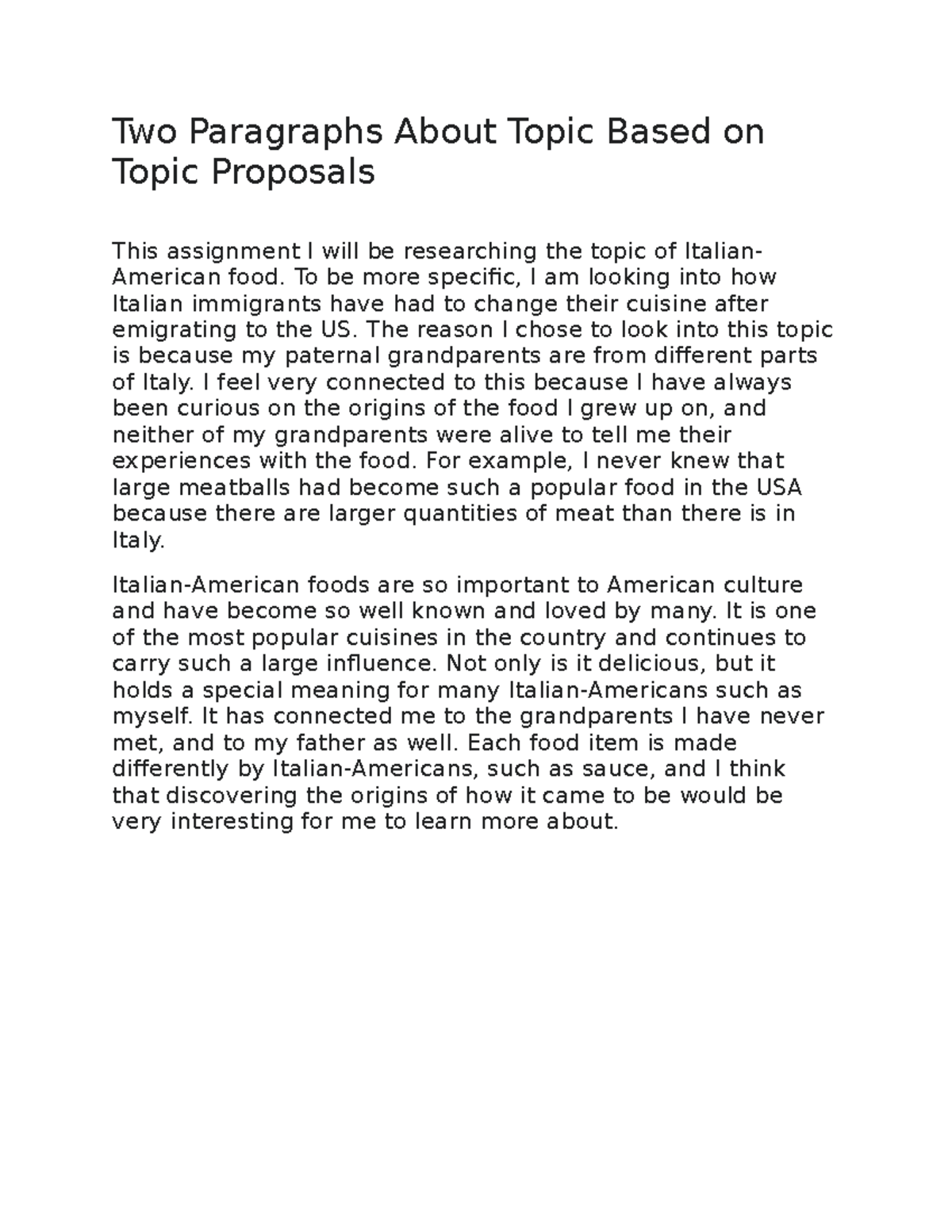 WRD 104 35 - Topic Proposal examples for Professor Dobble - Two ...
