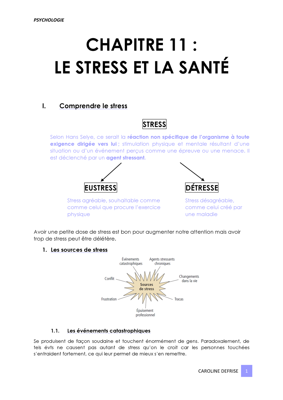 dissertation sur le stress