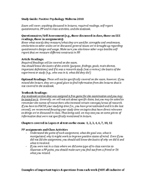 Positive Psychology Midterm Study Guide - Chapter 1: Chapter 2: - Studocu
