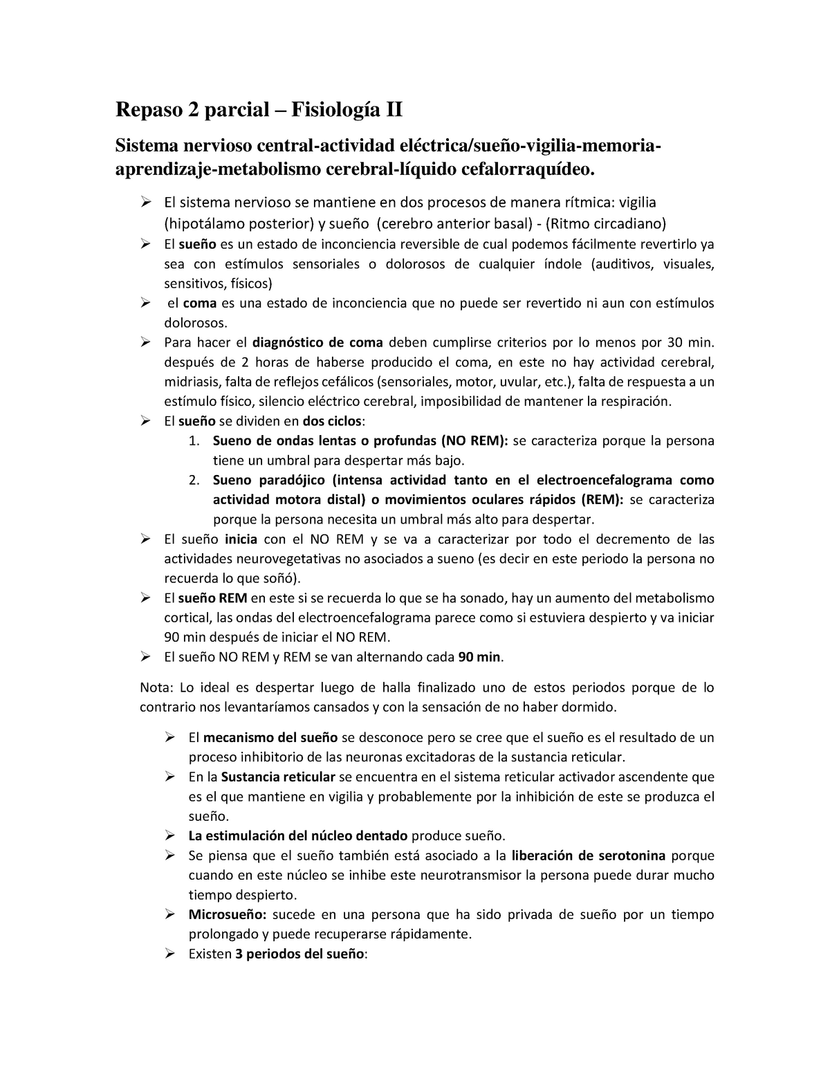 Repaso 2 Parcial Fisiologia Ii Repaso 2 Parcial Ii Sistema Nervioso El Sistema Nervioso Se 9671