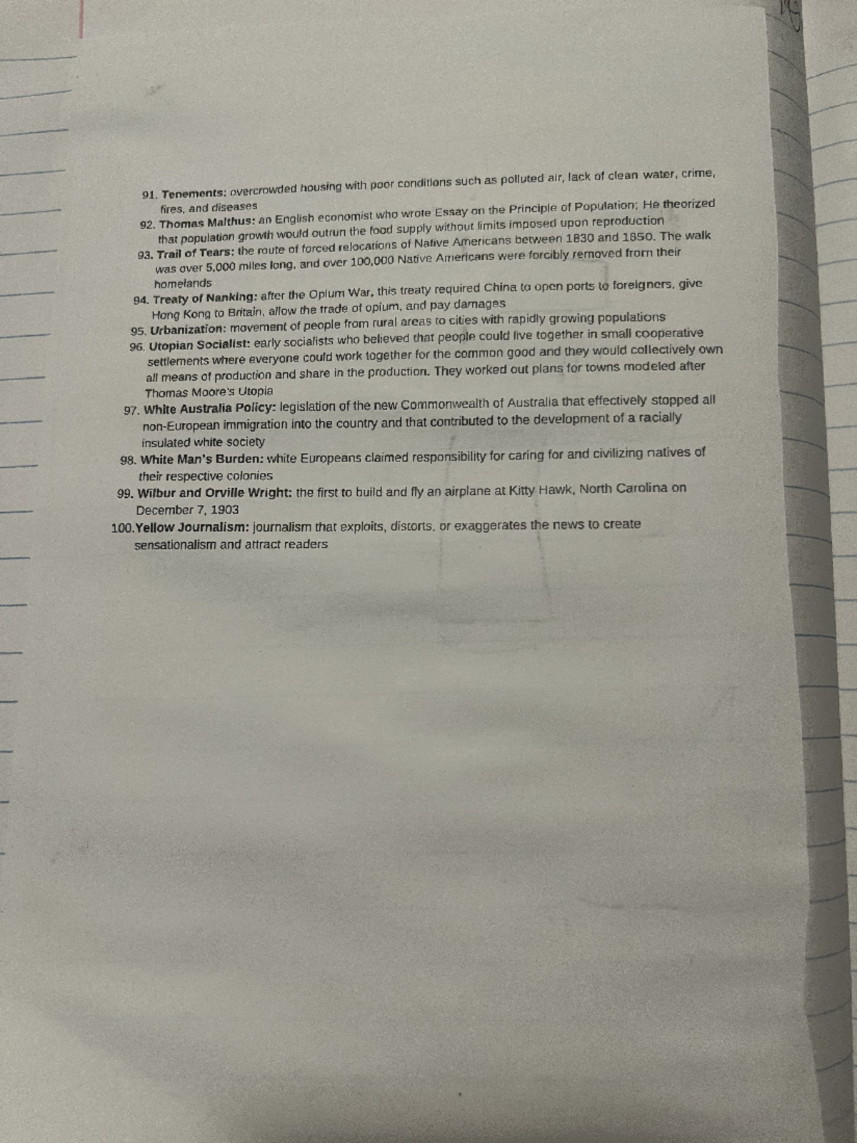 Key concepts and vocabulary unit 6 Part 5 - HIST2321 - Studocu