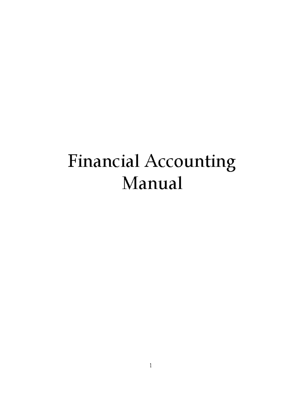 Financial Accounting Manual 2023 Financial Accounting Manual Index