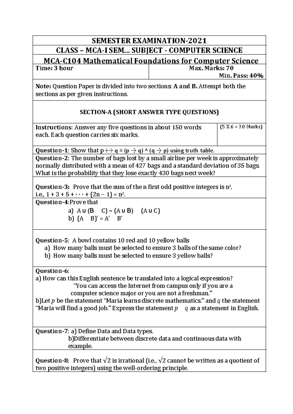 paper presentation topics for mca students