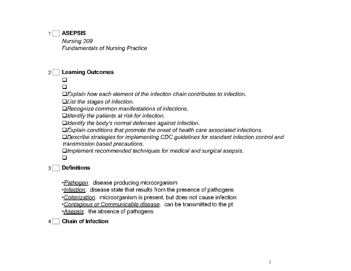 asepsis-compatibility-mode-1-asepsis-nursing-209-fundamentals-of