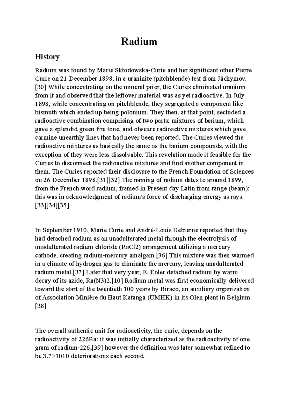 Radium 2 Shafina Radium History Radium was found by Marie