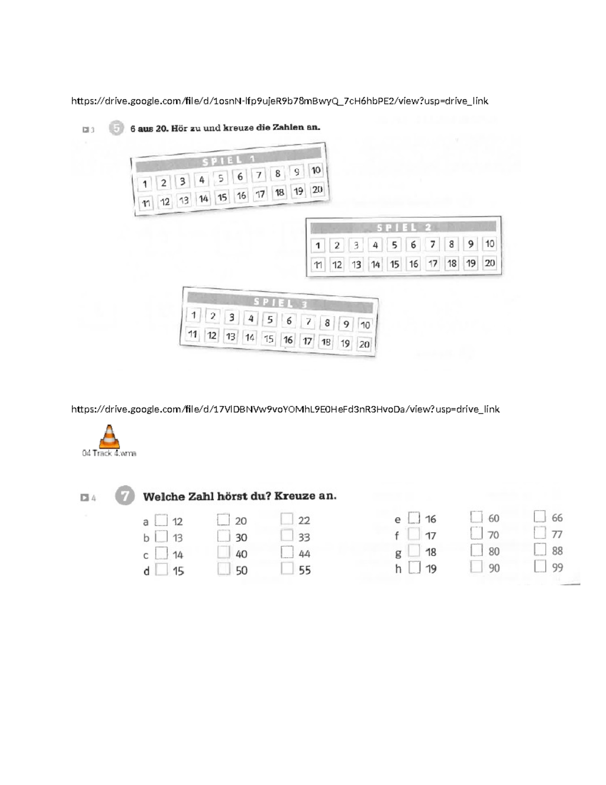 Audio practice exercises - drive.google/file/d/1osnN-lfp9ujeR9b78mBwyQ ...