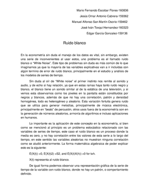 Qué es el RUIDO BLANCO?  Econometría en R 