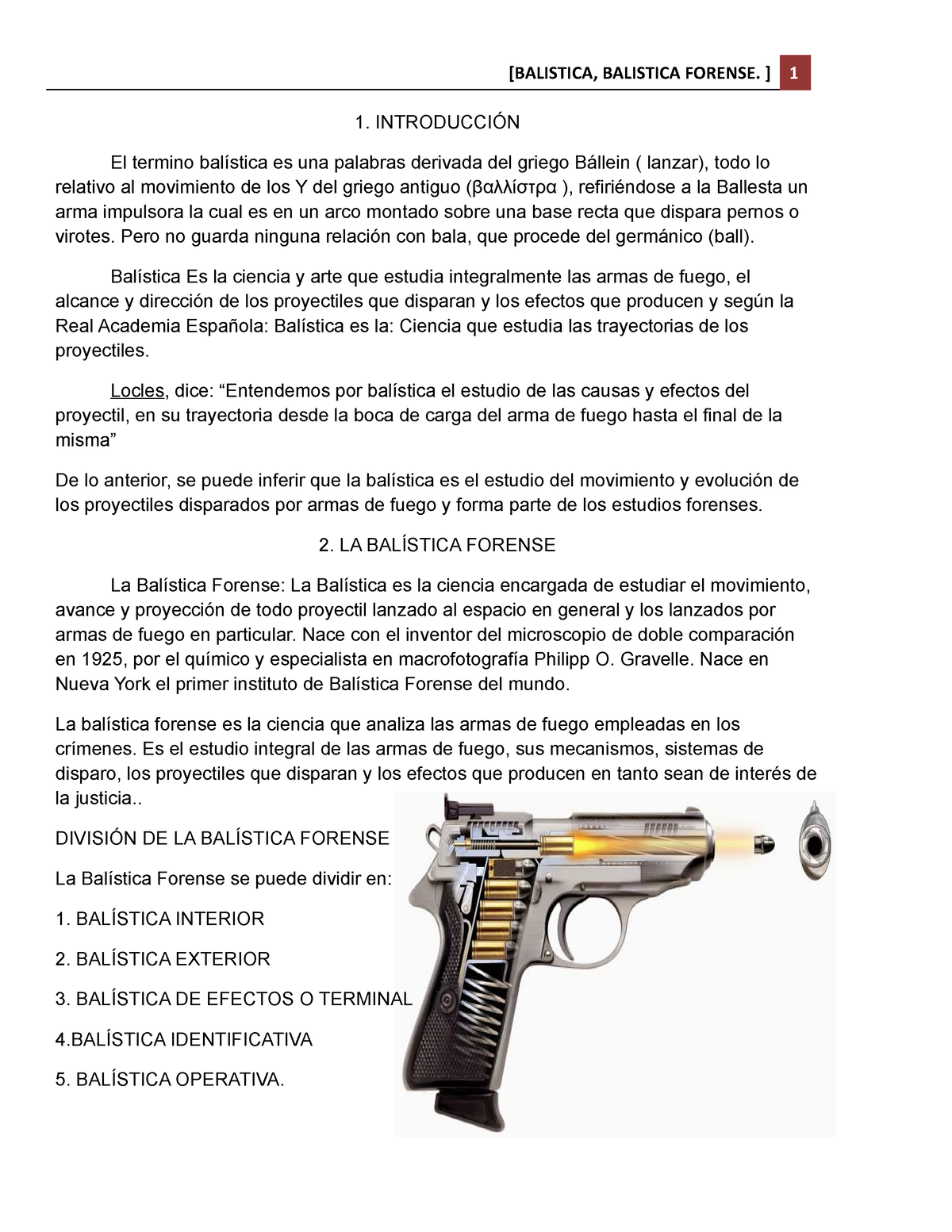 Balistica Forense Armas 