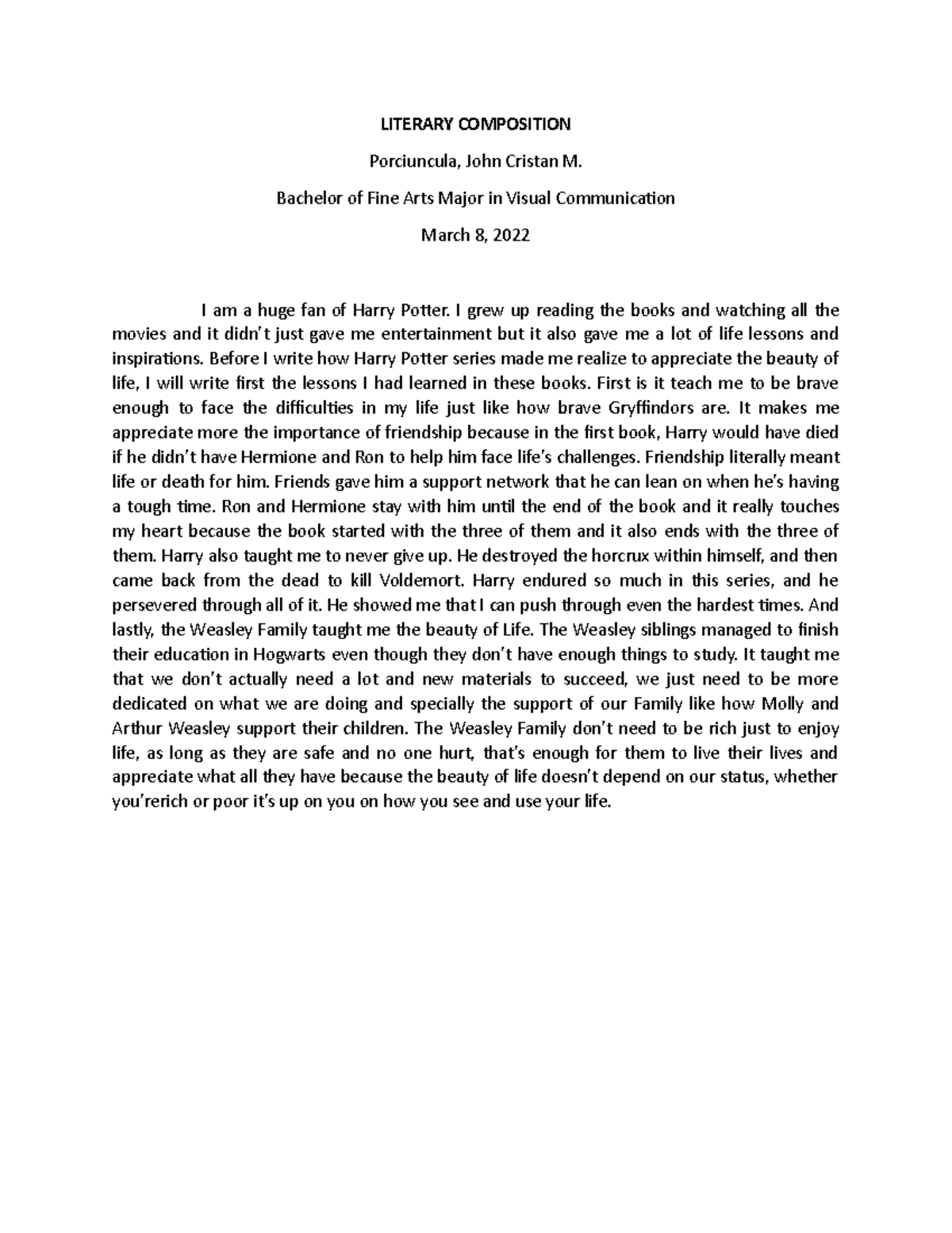 Literary Composition - notes - Legal Ethics - Studocu