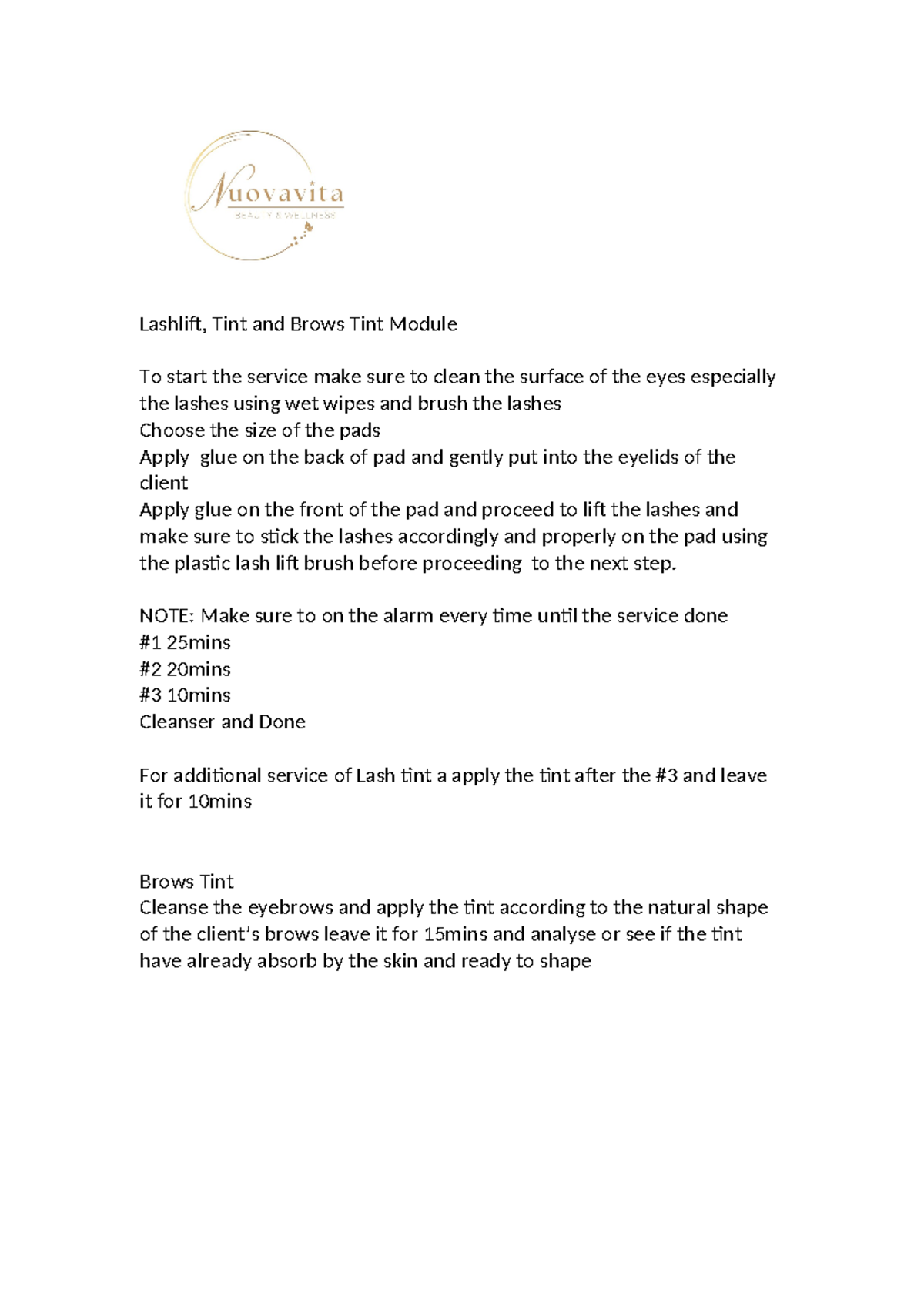 Lash and Browstint Module - Lashlift, Tint and Brows Tint Module To ...