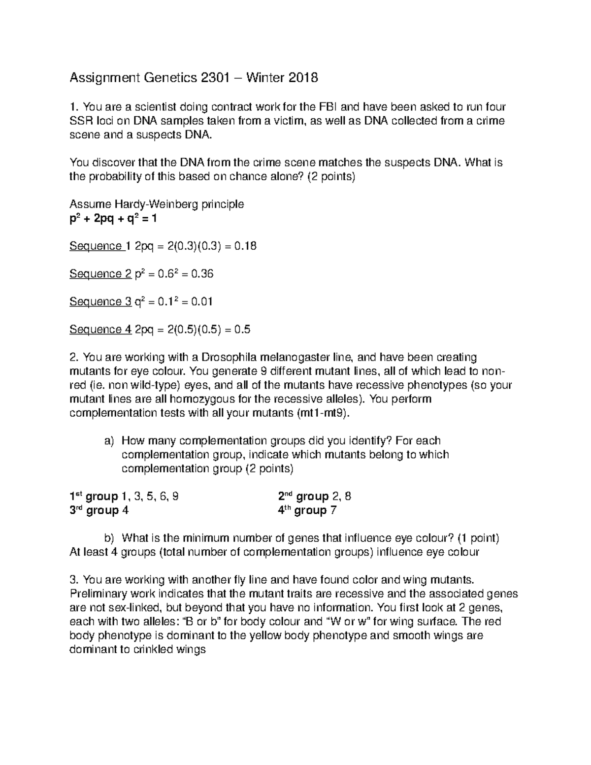 Assignment - You discover that the DNA from the crime scene matches the ...