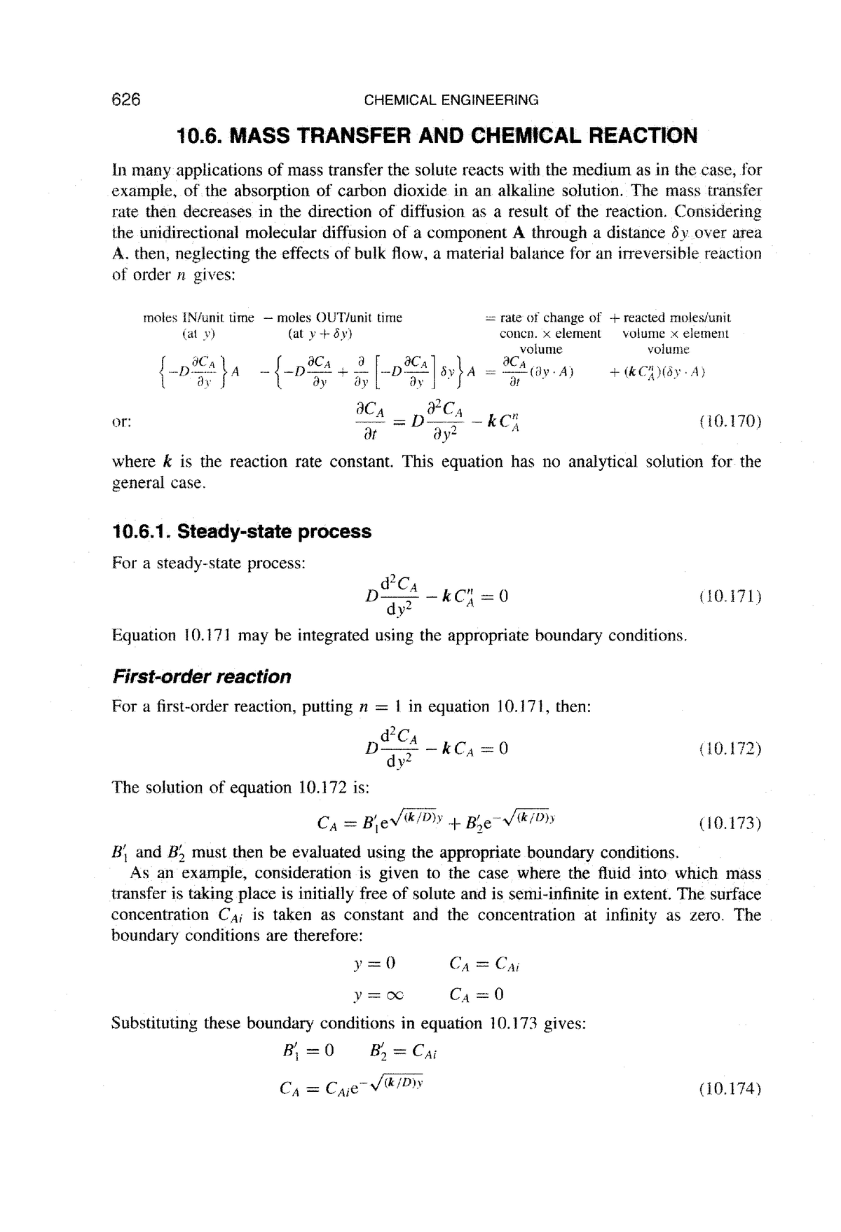 Lec-2 Mass Transfer-Basic-b - 626 CHEMICAL ENGINEERING 10. MASS ...