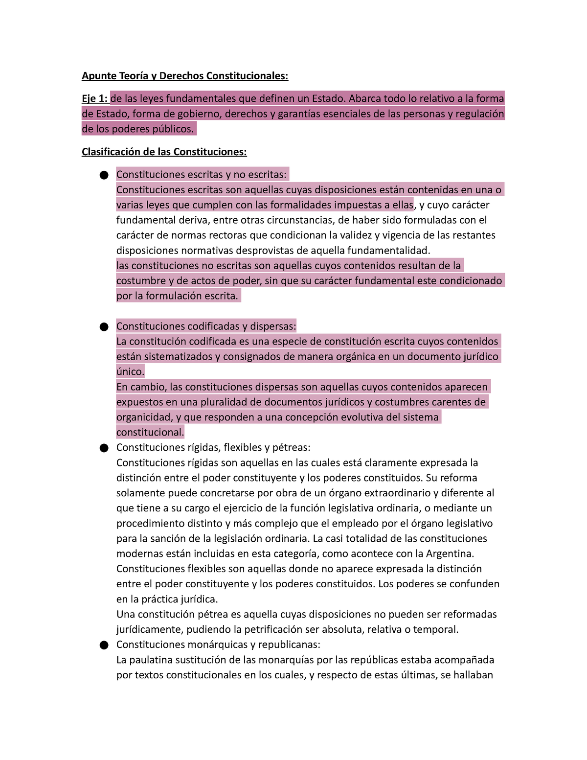 Apunte Teoría Y Derechos Constitucionales - Abarca Todo Lo Relativo A ...