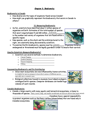 Kami Export - Notes 3.3 Handout - 3 Threats to Biodiversity For most of ...