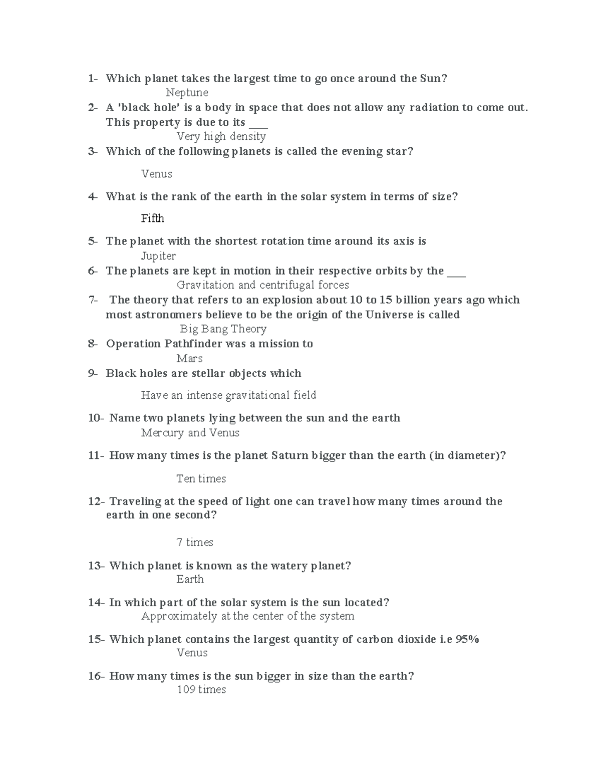 Universe MCqs this is my research mcqs 1 Which takes the largest time to go once