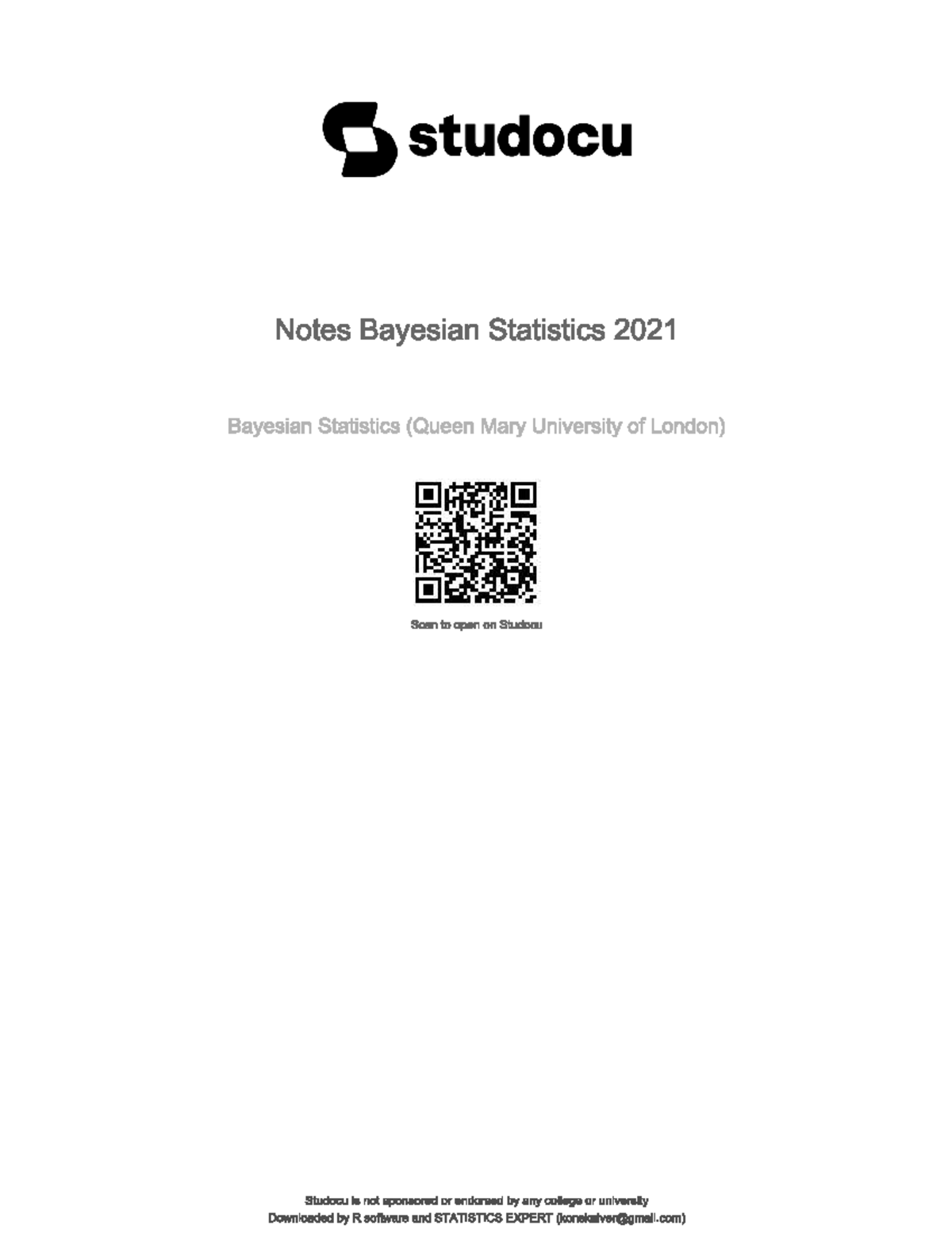 Bayesian notes - studocu Notes Bayesian Statistics 2021 Bayesian ...