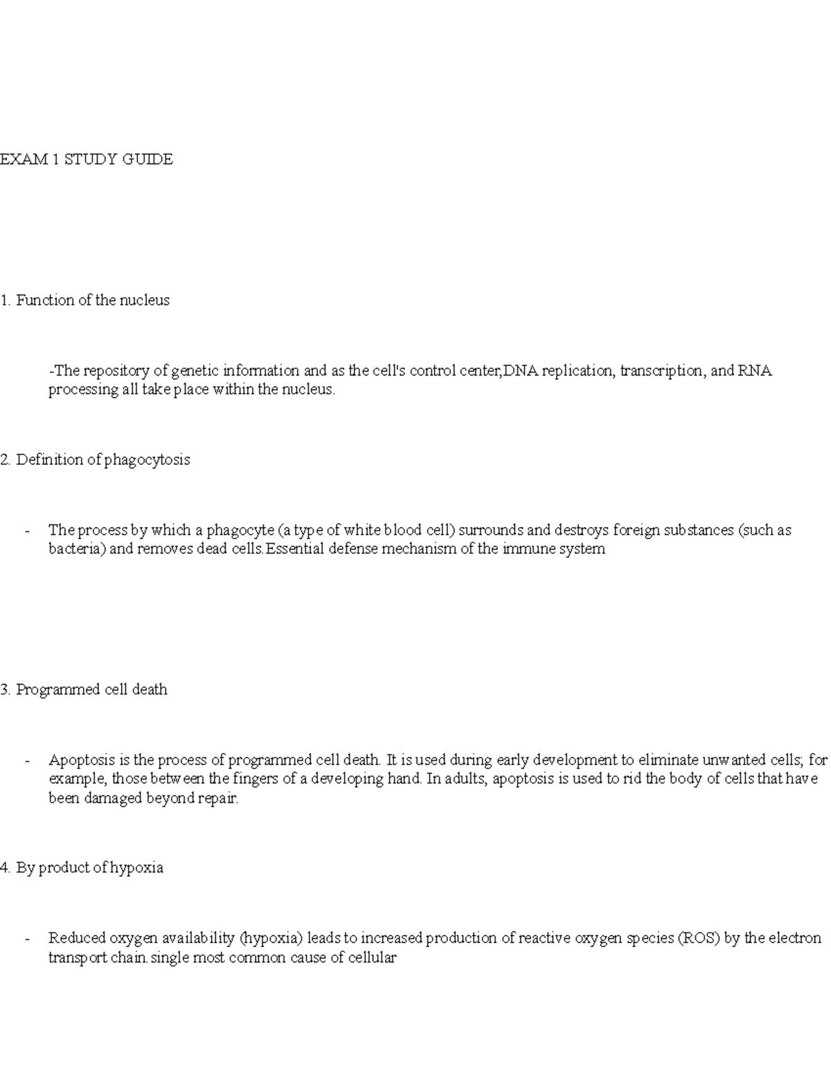 EXAM 1 Study Guide - Helps focus for first exam, ati like questions ...