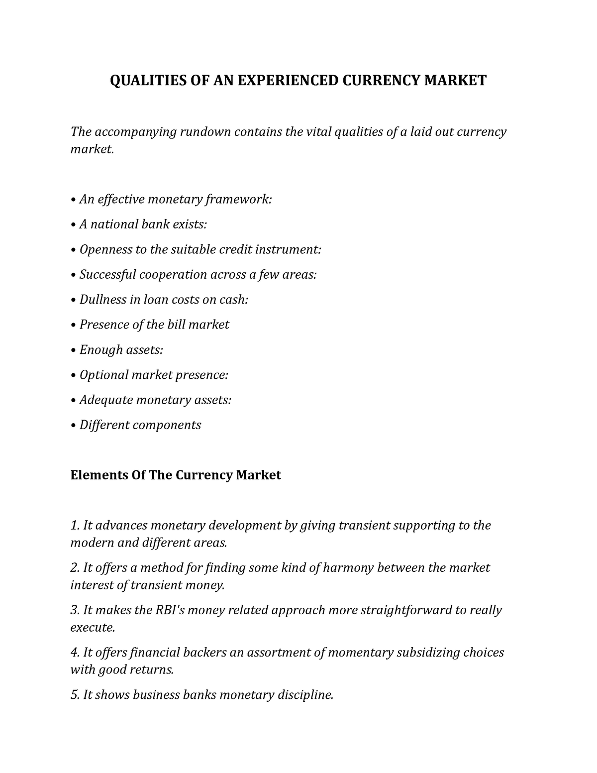 qualities-of-an-experienced-currency-market-qualities-of-an