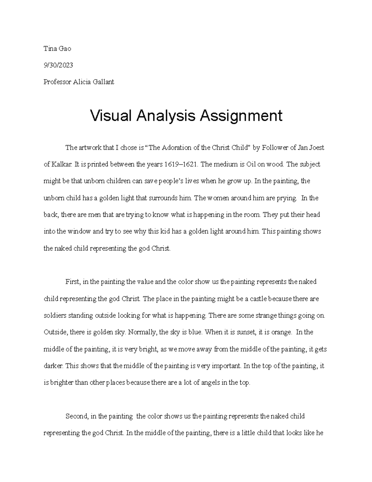 Visual+Analysis+Assignment+ 2 - Tina Gao 9/30/ Professor Alicia Gallant ...