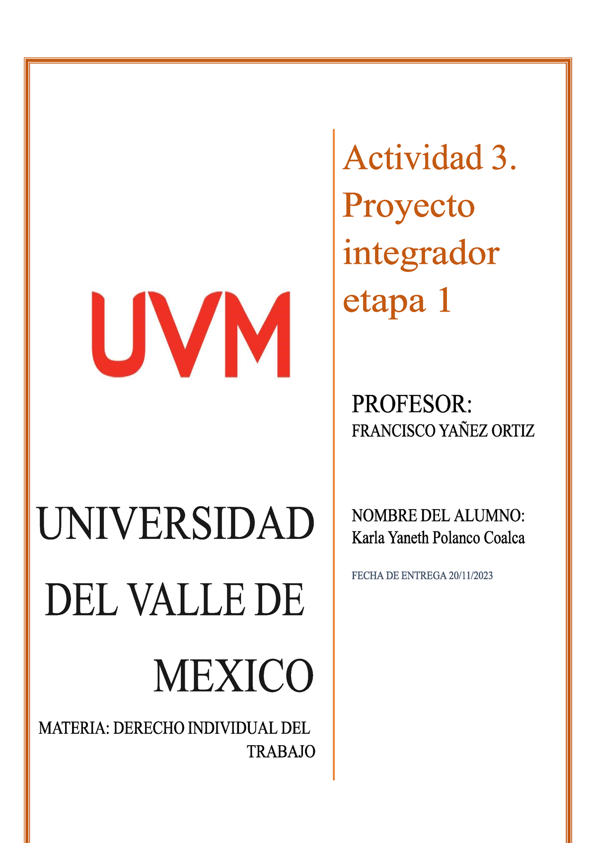 Actividad 3. Proyecto Integrador Etapa 1.POCK. Pdf - ACTIVIDAD PROYECTO ...