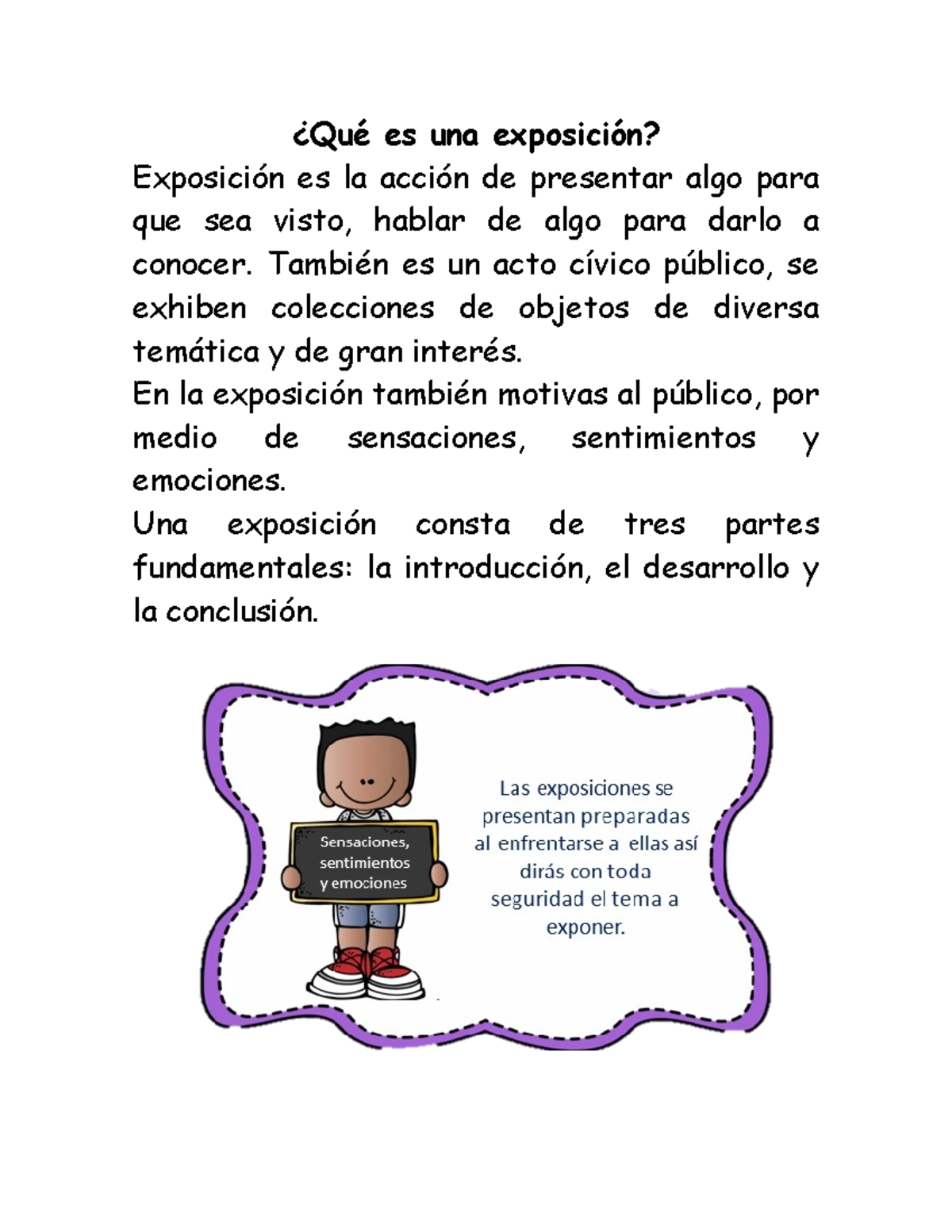 Qué es una exposición - Informativo. - ¿Qué es una exposición ...