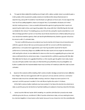 D370 IT Leadership Foundations task 1 - D370 IT Leadership Foundations ...
