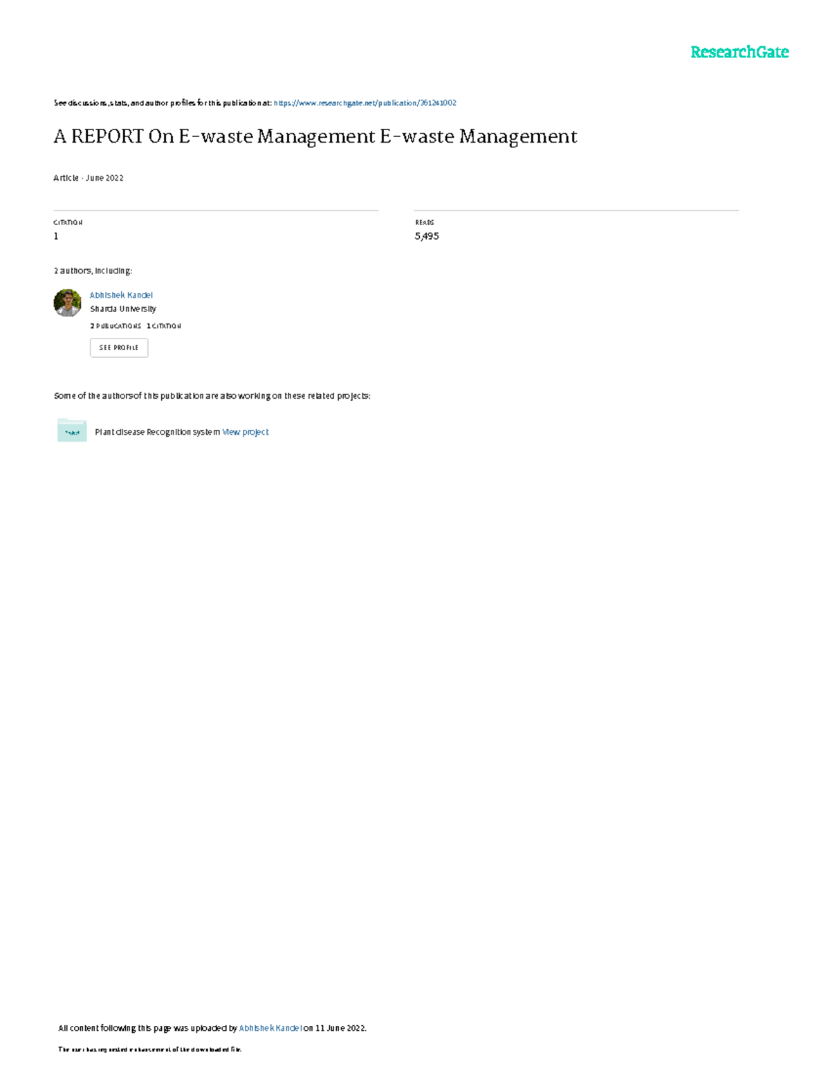 a-report-on-e-waste-management-see-discussions-stats-and-author