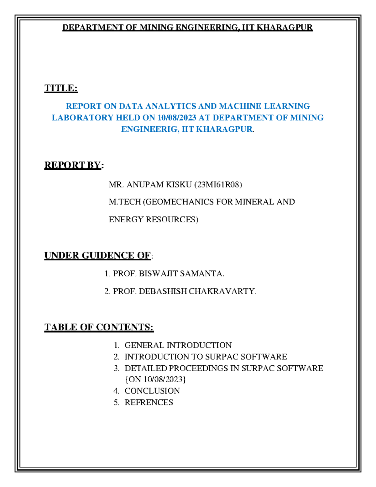 23MI61ROu Lab 2 - TITLE: REPORT ON DATA ANALYTICS AND MACHINE LEARNING ...