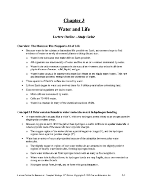 Chapter 4 Lecture Outline - Lecture Outline for Reece et al., Campbell ...