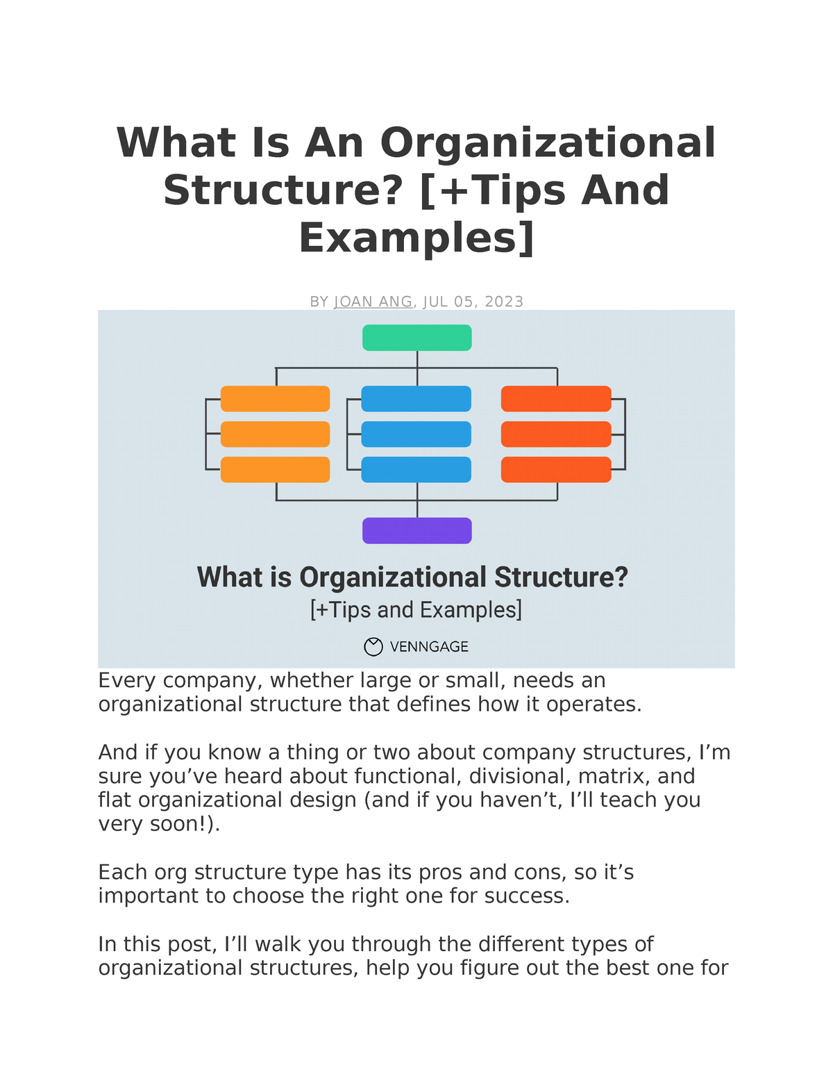 What Is An Organizational Structure - What Is An Organizational 