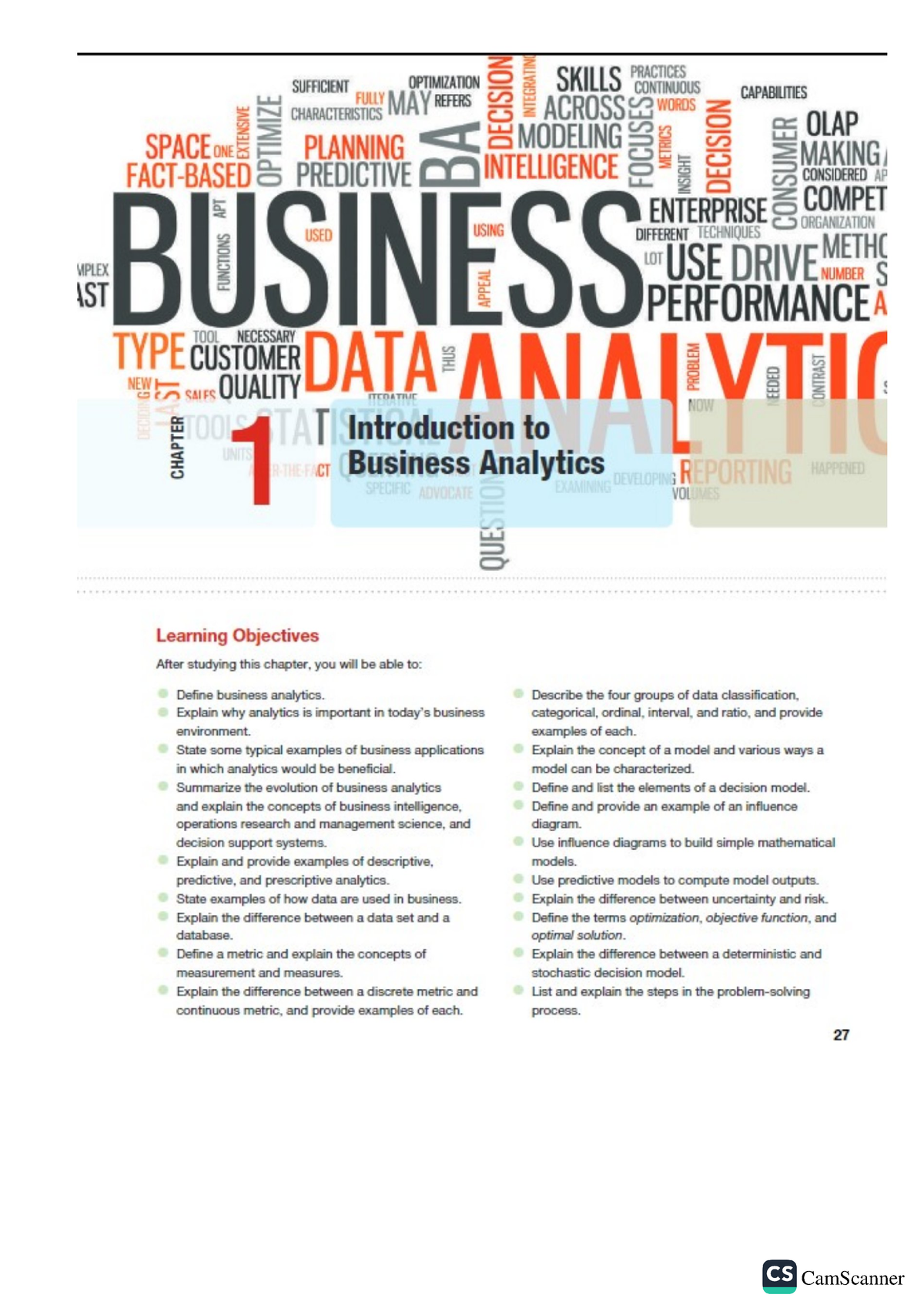 Business Analytics - Lessons - Management - Studocu