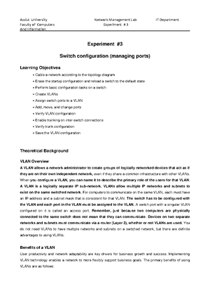 Network Management Ch7 - Lecture 1 - Network Manage ment Lecture 10 ...