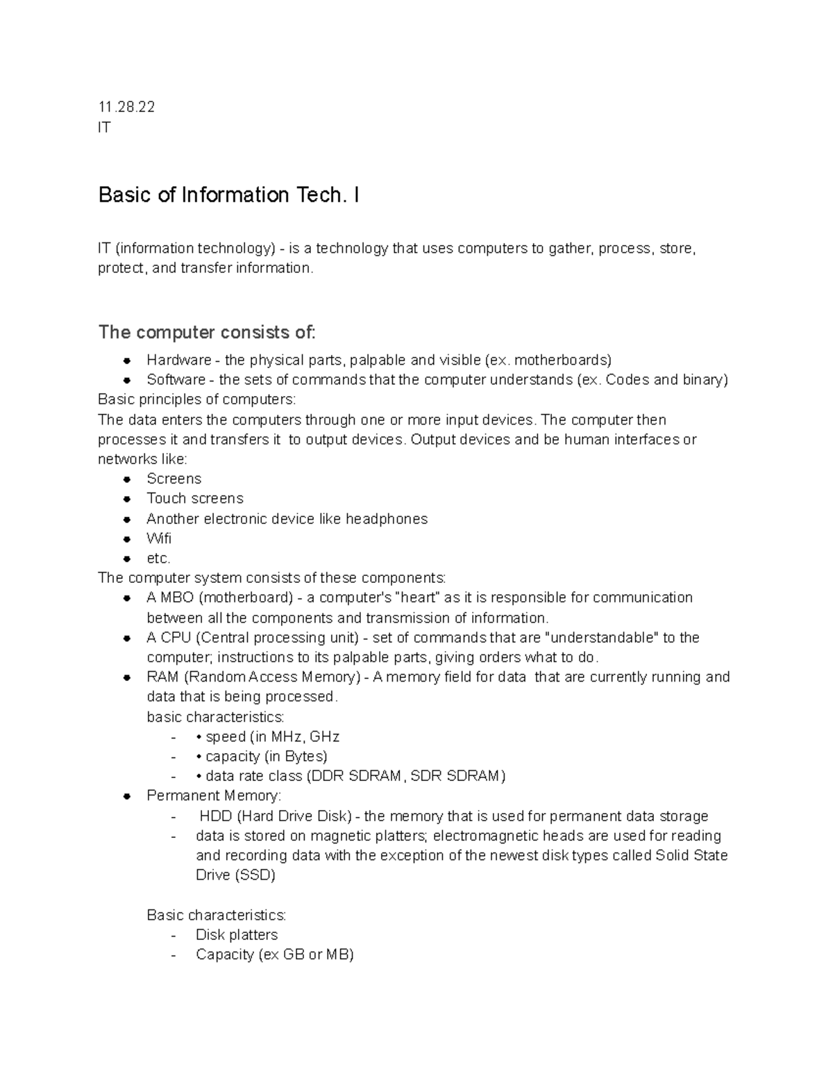 IT Notes - A concise introduction to the fundamentals of IT. - 11. IT ...