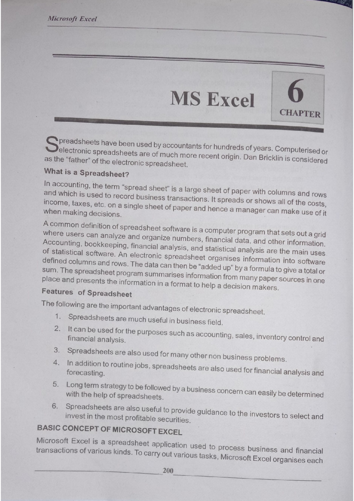 MS Excel notes - U???mmmmmmm - BBA - Studocu