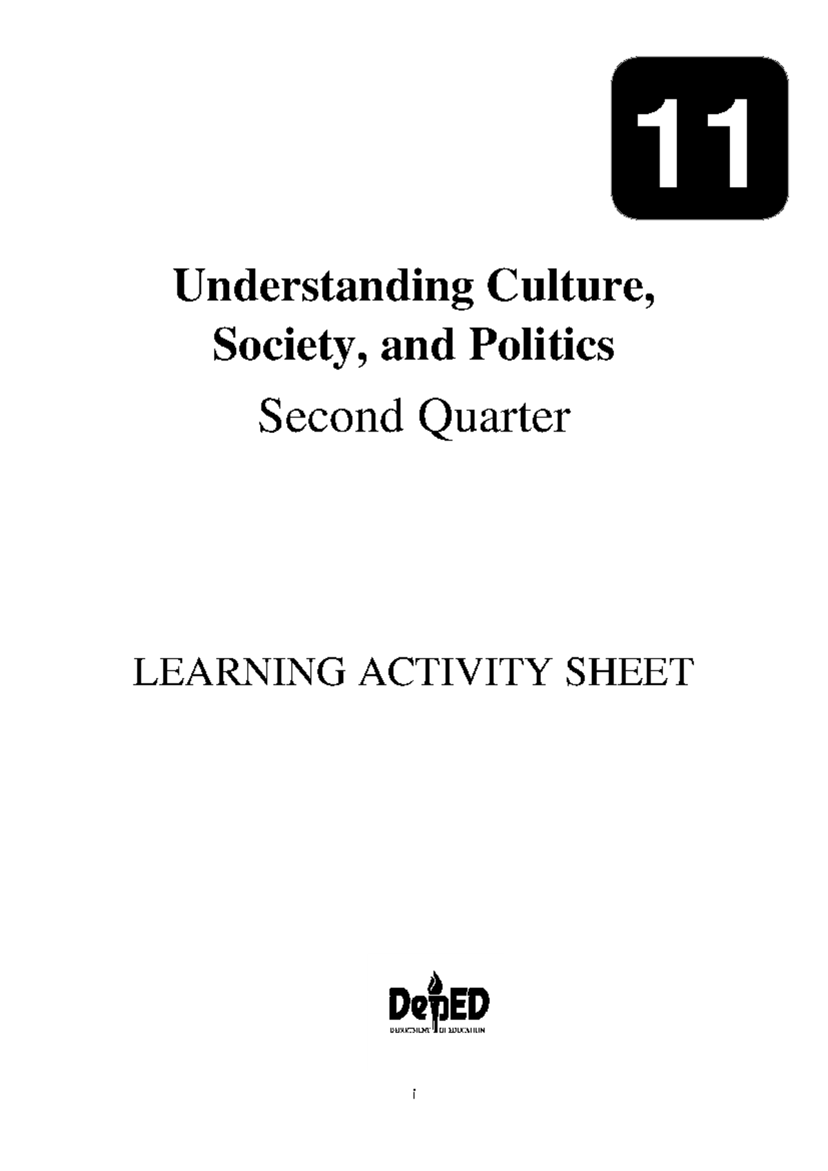 UCSP Q2 - Practice Material - I Understanding Culture, Society, And ...