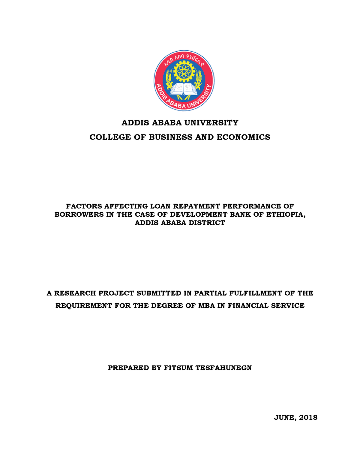 thesis of addis ababa university