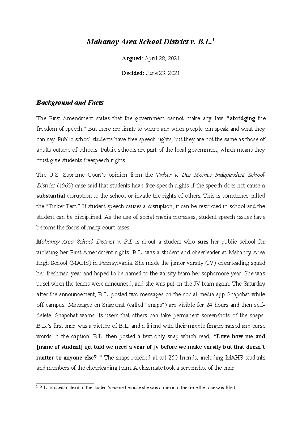 2 Summary object oriented programming Mahanoy Area School District